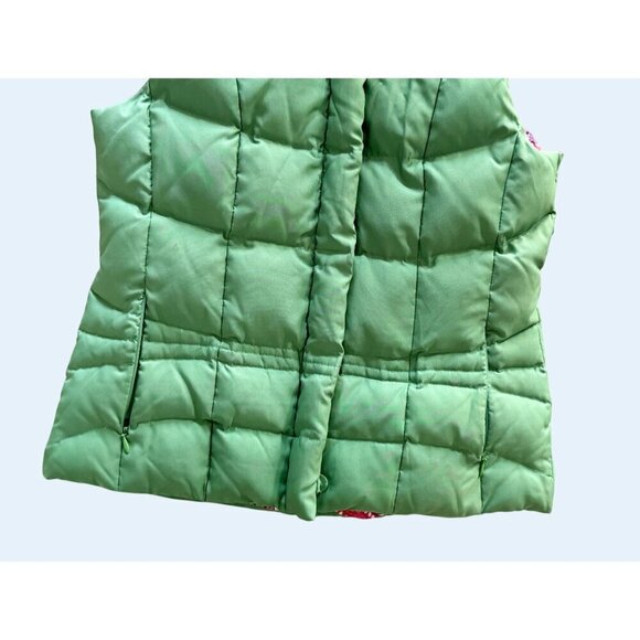LILLY PULITZER Green Puffer Vest Preppy Outdoor Size Small - Picture 3 of 7